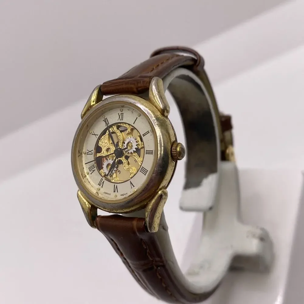 Vintage Fossil Skeleton Womens Watch New Batterh
